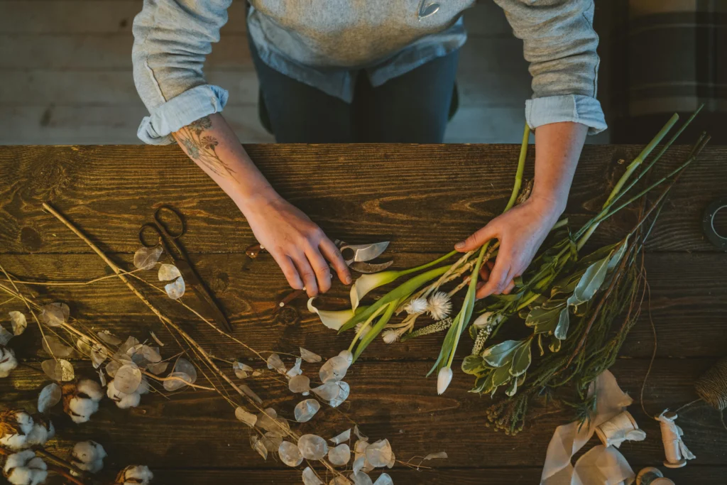 Foto de taller creativo floral
